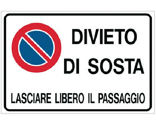 Cartello plastica 30x20 - Divieto di sosta con rimozione Cartello plastica 30x20 - Divieto di sosta con rimozione