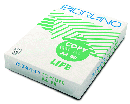 CARTA FOTOCOPIE COPY LIFE 210 x 297mm 80gr BIANCO 500ff A4