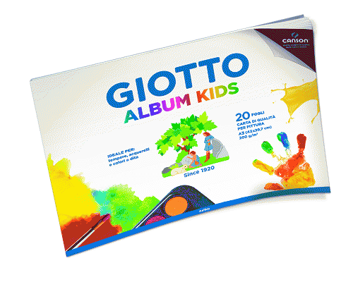 GIOTTO ALBUM KIDS BIANCO 290,7 X 420mm 200gr 20ff GRANA