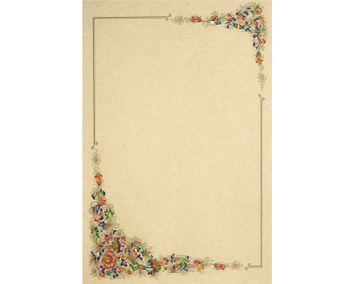 CARTA PERGAMENA DIPLOMI DECORATI AVORIO 210 x 297mm 160gr