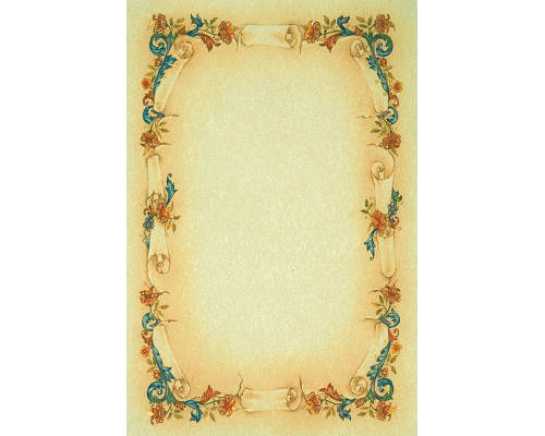 CARTA PERGAMENA DIPLOMI DECORATI AVORIO 210 x 297mm 160gr