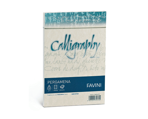 CARTA CALLIGRAPHY PERGAMENA 90gr BUSTE NATURALE 120 x 180mm 25pz.