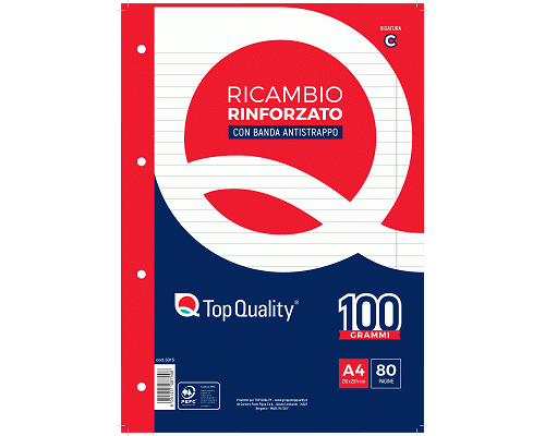 RICAMBI PROTOCOLLO 210 x 297mm BIANCOff 40 RINFORZATO 100gr C