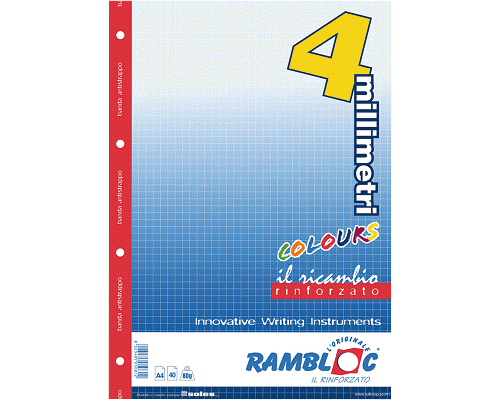 RICAMBI PROTOCOLLO 210 x 297mm AZZURROff 40 RINFORZATO 80gr 4 MM