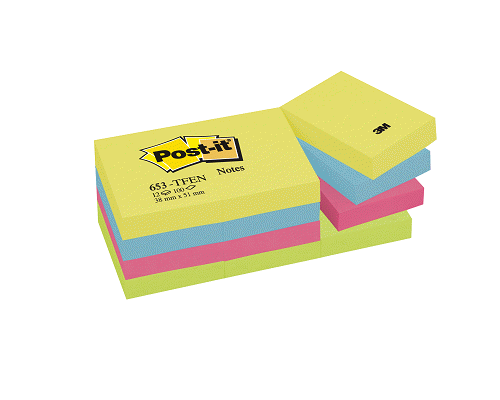 POST-IT ENERGY 100ff 12 pz 38 X 51mm ASSORTITI 653-