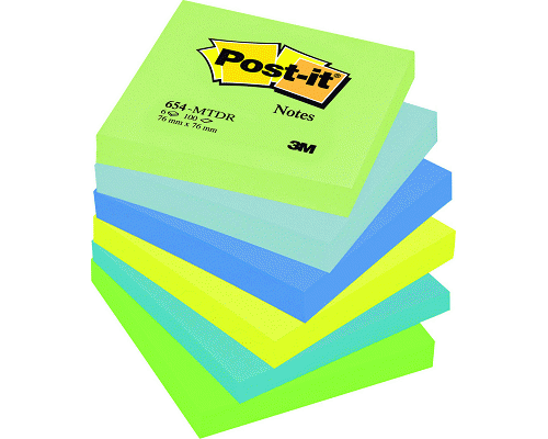 POST-IT SUPER STICKY BORABORA 90ff 76 X 76mm 654-6SSJP