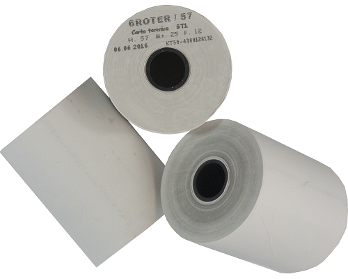 ROTOLI PER POS/CALCOLATRICI carta TERMICA 57mm 20mt