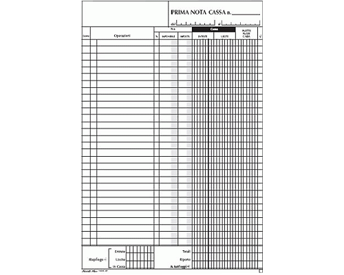 REGISTRO PRIMANOTA CASSA 230 x 297mm 50 X 2 AUTORICALCANTIcop/fg