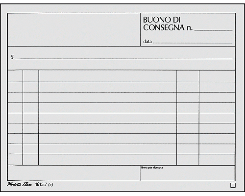 BLOCCO BUONI CONSEGNA 165 x 115mm 50 x 2 AUTORICALCANTIcop/fg