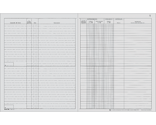 REGISTRO LIBRO SOCI SPA E SRL 245 x 310mm PAGINE NUMERATE 49cop/fg