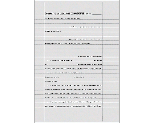 FASCICOLO CONTRATTO LOCAZIONE COMMERCIALE 210 x 297mm 