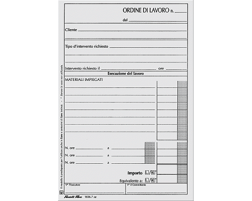 BLOCCO INTERVENTI DI LAVORO A DOMICILIO 148 x 230mm 50 X 2 AUTORICALCANTIcop/fg