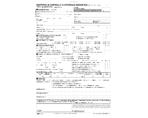 RAPPORTO CONTROLLO EFFICIENZA ENERGETICA GRUPPI TERMICI 210 ART2 Tipo 1 Allegato II 3cop/f