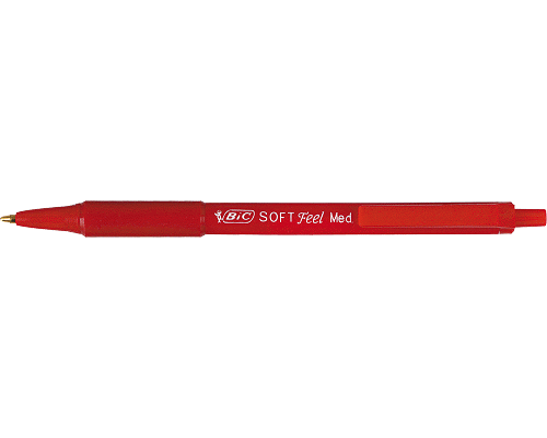 PENNA A SFERA A SCATTO SOFT FEEL CLIC PERMANENTE ROSSO