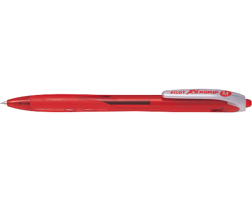 PENNA A SFERA A SCATTO REXGRIP PERMANENTE M 1,0 ROSSO