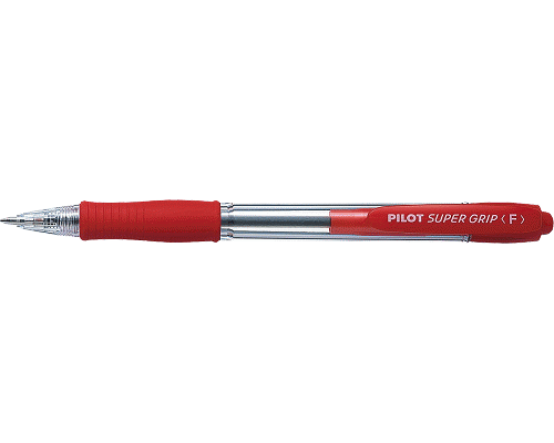 PENNA A SFERA A SCATTO SUPERGRIP PERMANENTE 0,7 ROSSO