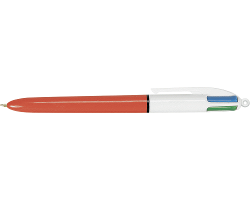 PENNA SFERA A SCATTO BIC 4 COLORI FINE PERMANENTE FINE 4 COLORI NERO/BLU/ROSSO/V