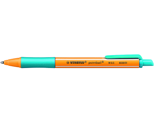 PENNA A SFERA A SCATTO POINTBALL 0,5 TURCHESE