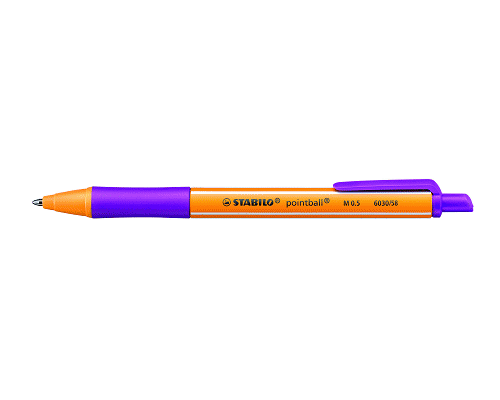 PENNA A SFERA A SCATTO POINTBALL 0,5 LILLA