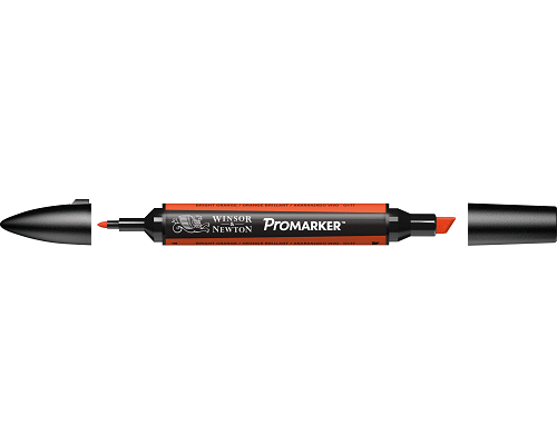 PENNARELLO PROMARKER PUNTA DOPPIA SCALPELLO E FINE A BASE DI LEUCHTEND ORANGE (O177)