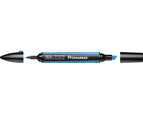 PENNARELLO PROMARKER PUNTA DOPPIA SCALPELLO E FINE A BASE DI SKY BLUE (B137)