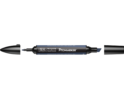 PENNARELLO PROMARKER PUNTA DOPPIA SCALPELLO E FINE A BASE DI MIDNIGHT BLUE (B624)