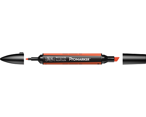 PENNARELLO PROMARKER PUNTA DOPPIA SCALPELLO E FINE A BASE DI ORANGE (R866)