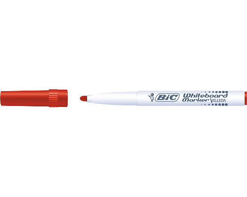 PENNARELLO PER LAVAGNA BIANCA WHITEBOARD MARKER VELLEDA CANC TONDA MEDIA ROSSO