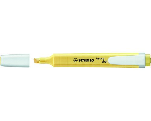 EVIDENZIATORE A PENNA SWING PASTEL SCALPELLO GIALLO BANANA