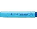 EVIDENZIATORE A PENNA TRATTO VIDEO SCALPELLO AZZURRO