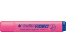 EVIDENZIATORE A PENNA TRATTO VIDEO SCALPELLO ROSA