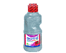 TEMPERA GLITTER PAINT FLACONE 250ml GLITTER ARGENTO