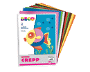 GOMMA CREPP FOGLI 10fg 22 X 33cm ASS.TI