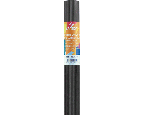 CARTONE ONDULATO ROTOLO 300gr 50 X 70cm NERO