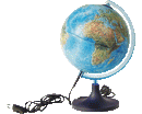 GLOBO GEOGRAFICO ELITE LUMINOSO LISCIO cm. 20