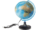 GLOBO GEOGRAFICO ELITE LUMINOSO LISCIO cm. 30