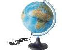 GLOBO GEOGRAFICO ELITE LUMINOSO LISCIO cm. 27