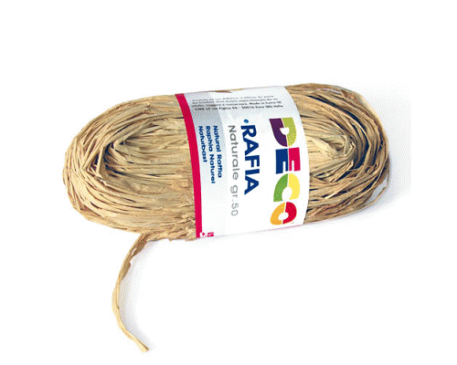 RAFIA NATURALE GREZZA 50gr BEIGE