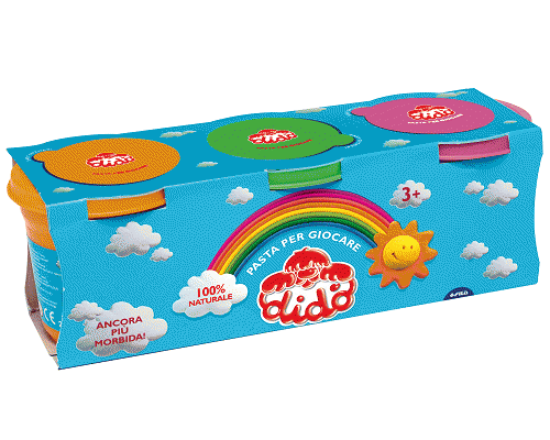 DIDO TRIS BARATTOLO 3pz 660gr VERDE,ARANCIO,MAGENTA