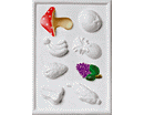 STAMPI A RILIEVO cm. 13 X 19 FRUTTA/VERDURA