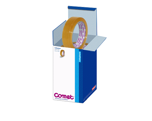 NASTRO ADESIVO COMET TRASPARENTE CARAMELLA 15mm 66mt