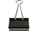 MOLLE DOUBLE CLIPS ACCIAIO cm. 1,9 NR.4 NERO