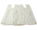 SHOPPER BIANCHE MATER BI BIODEGRADABILI COMPOSTABILI cm. 30 x 54 +9+9