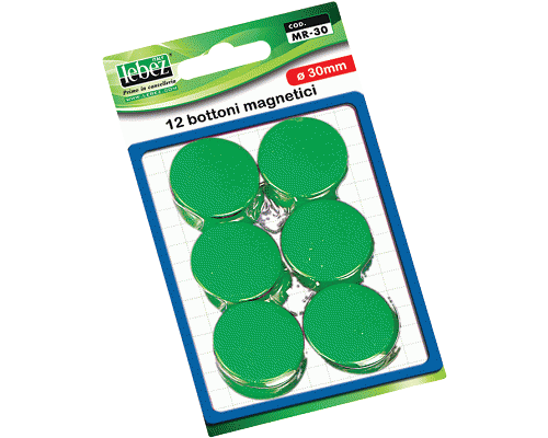 BOTTONI MAGNETICI cm. 3 VERDE