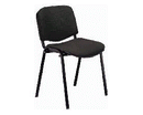 SEDIA DADO VISITATORE TESSUTO IMBOTTITA NERO