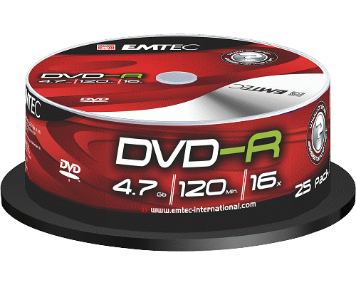 DVD SPINDLE -R 4700MB 120min. 25pezzi