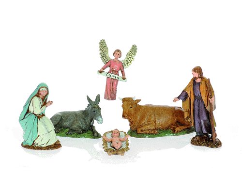 PERSONAGGI PRESEPE SETTECENTO 10CM NATIVITA 6PZ