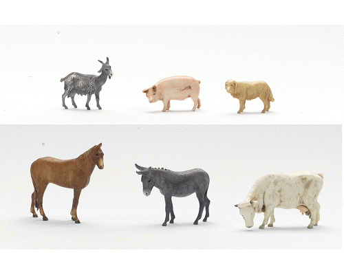PERSONAGGI PRESEPE 6CM ANIMALI 6 PZ