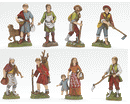 PERSONAGGI PRESEPE STILE SETTECENTO 10CM PASTORI DOPPI