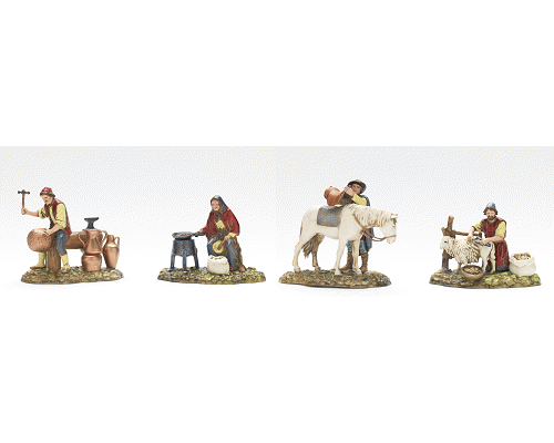 PERSONAGGI PRESEPE STILE SETTECENTO 10CM MESTIERI